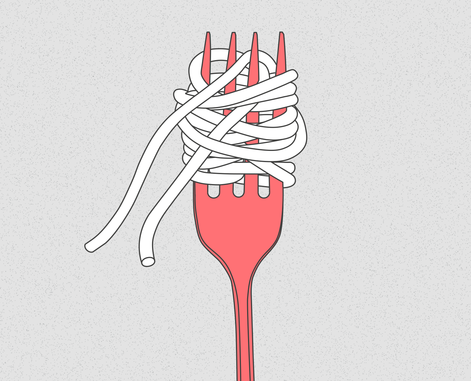 Illustration Spaghetti, von hold, Bern