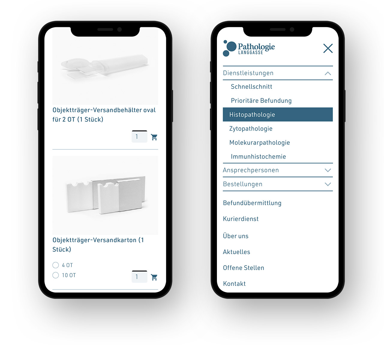 Usability, User Experience und Webdesign für Pathologie Länggasse